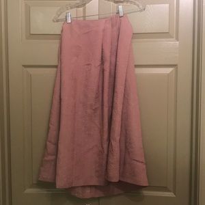 Pale pink midi skirt